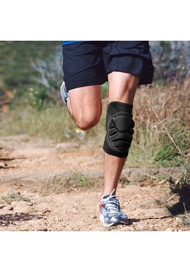 Wezone Ekstra Kalın Sünger Dizlik - Basketbol, Dans Ve Outdoor Sporlar İçin Rahat Koruma Siyah