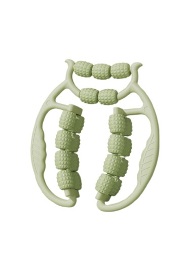 Suntek Bacak Masaj Aleti Silindiri 21 Tekerlek Kas Egzersiz Uyluk Yeşil