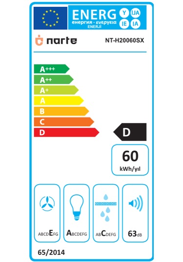 Narte H20060SX Duvar Tipi Davlumbaz