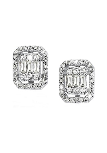 Beyaz Altın Baget Küpe N11.8464