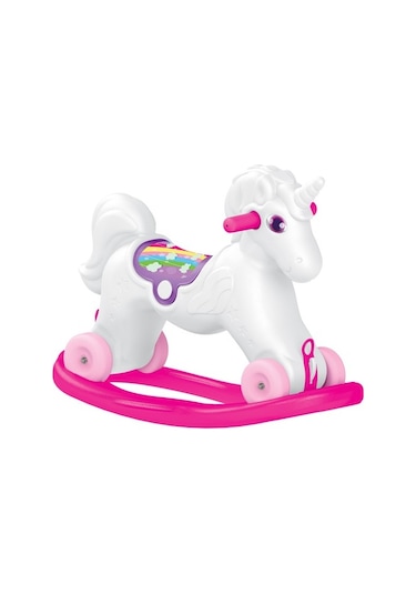 Dolu Unicorn Sallanan Tekerleklı At  2509