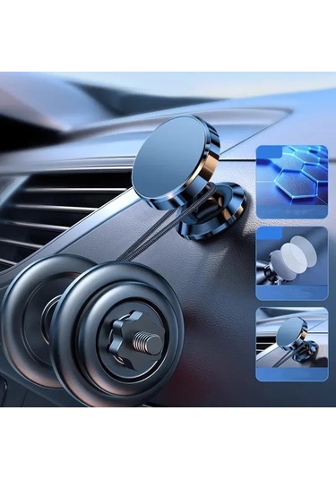 Liangmei 360 Döndür Manyetik Araç Telefonu Tutucu Standı Cep