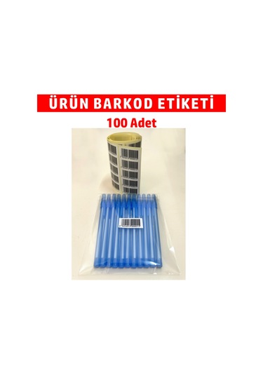 Ürün Barkod Etiketi, Ean-13 Barkod, Perakende Ürün 40x20mm - 100