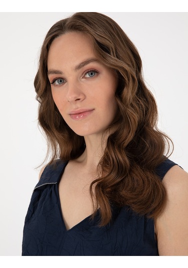 Pierre Cardin Kadın Lacivert Kısa Kollu Bluz 50301151-vr033 Lacivert