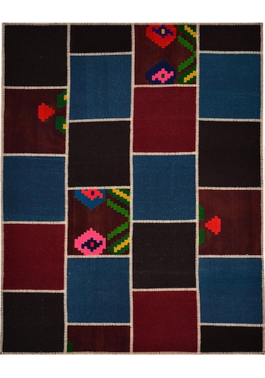 Patchwork El Örgüsü Anadolu Kilimi – Spring (425718334)