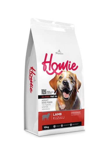 Homie Süper Premium Düşük Tahıllı Kuzu Etli Yetişkin Köpek Maması 12 KG