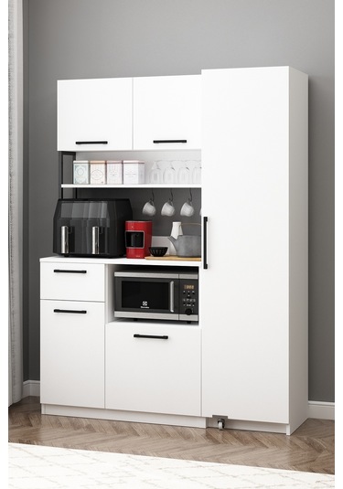 Ervin Kahve Köşesi Tek Kapaklı Airfry Kiler Dolabı Çok Amaçlı Erzak Dolabı Beyaz Beyaz Ervin Kahve Köşesi Tek Kapaklı Airfry Kiler Dolabı Çok Amaçlı Erzak Dolabı Beyaz Beyaz