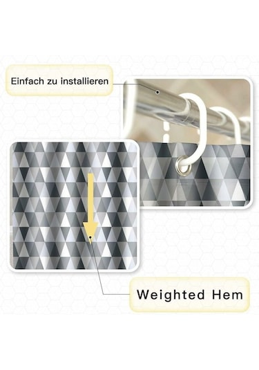 Su Geçirmez Duş Perdesi Küf Önleyici Yıkanabilir Antibakteriyel Duş Perdesi 100x180cm Diğer