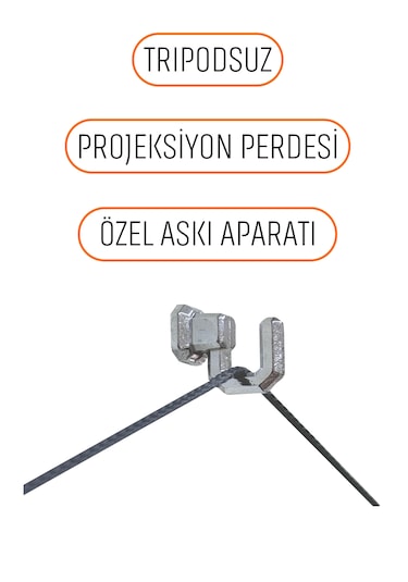 En150cm Boy95cm Projeksiyon Perdesi Duvar Askılı Taşınabilir