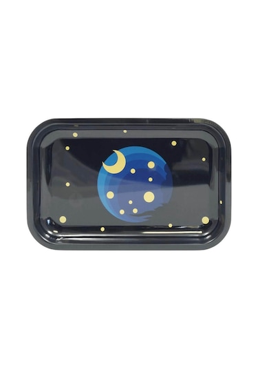 Tepsi Büyük Metal Tepsi Starry Skynight Beyaz