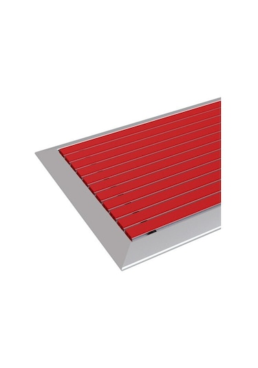 Arfen 40X70 Kauçuk Üst Yüzeyli Alüminyum Paspas - Kırmızı