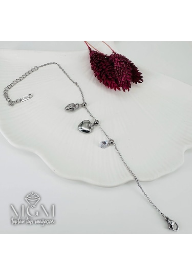 Mepa Rodyum Çelik Bileklikler 16+5 Cm Uzatma Payı - Kbl0087 Najmaddin Altın