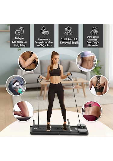 Egzersiz Aleti Pilates Reformer, Ev Tipi Pilates İstasyonu, Siyah