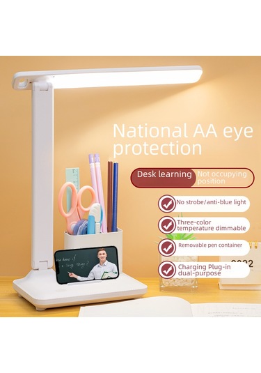 Yunboo Öğrenci Odası İçin Led Dokunmatik Göz Koruyucu Çalışma Lambası - Üç Aydınlatma Modu İle Döner Kafa Ve Katlanabilir Tasarım Şarjlı/şarj Süreci İle Diğer