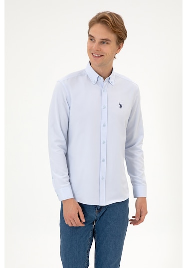 U.s. Polo Assn. Erkek Açık Mavi Gömlek Basic 50316723-vr003 Acık Mavı
