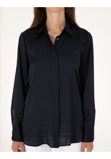 Pierre Cardin Kadın Lacivert Gömlek Desenli 50313588-vr033 Lacivert