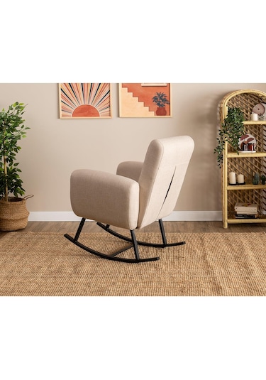 Pafu Kono Tv / Dinlenme / Baba / Emzirme Koltuğu Sallanan Sandalye - Keten Krem