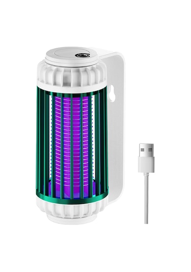 Springsun Usb Şarjlı Duvara Monte & Masa Üstü Sivrisinek Tuzağı, Gece Lambalı Elektrikli Böcek Öldürücü, Ev & Kamp İçin