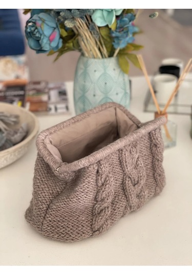 El Yapımı Vizon, Saç Örgü El Çantası Vizon