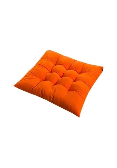 Novahub Ev İçin Sandalye Minderi Düz Renk Anti Patinaj Aşınmaya Dayanıklı Nefes Alabilir Kaymaz Yastık Turuncu Turuncu