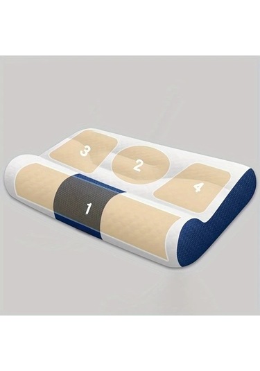 Trendooze Üçüncü Nesil Mavi Boyun Yastığı, Uyku Destekli Servikal Yastık Diğer