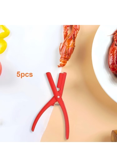 Suntek Magideal 5 Adet Istakoz Sheller Taşınabilir Karides Kırmızı