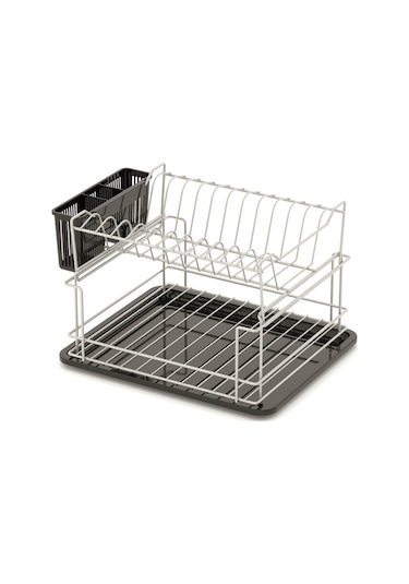 Teknotel İki Katlı Modüler Tabaklık Bulaşıklık Saten Kb010