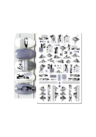 3d Nail Art Kaydırıcılar Çıkartmalar Geometrik Çizgiler İngilizce Kelimeler Siyah Harfler Mermer Çıkartmaları Tırnak Dekorasyon Manikür Için Ordu Yeşil Chına