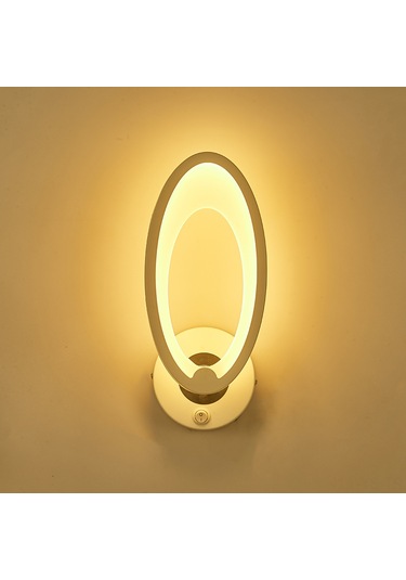 Yunboo Led Duvar Lambası 3000k Sıcak Işık 10w Enerji Tasarruflu 85-265v Açma/kapama Anahtarlı Odalar İçin Modeller:3062 Beyaz