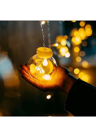 Ampul Top Perde Led Işık Dekoratif Dilek Topu Fişli Animasyonlu Eklenebilir