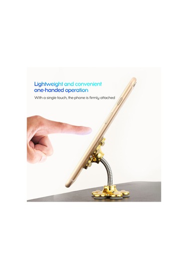 Geeksen Araç İçin Çift Yönlü Süngerli Telefon Tutucu, Tek Elle Kontrol, 4-6.5 İnç Telefonlar İçin, Sürücü Güvenliği Sağlar, 6 Renkten Seçim