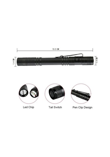 Sones E-smarter 702 Çift Bölmeli Açık Hava Güçlü Işık El Feneri Mini Kalem Çatal Lambası Taşınabilir Alet Lambası Çok Renkli