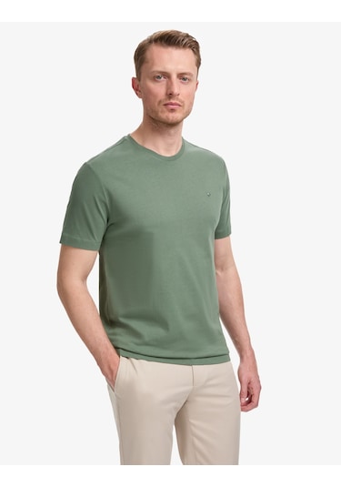 Pierre Cardin Erkek Haki Tişört Basic 50325299-vr027
