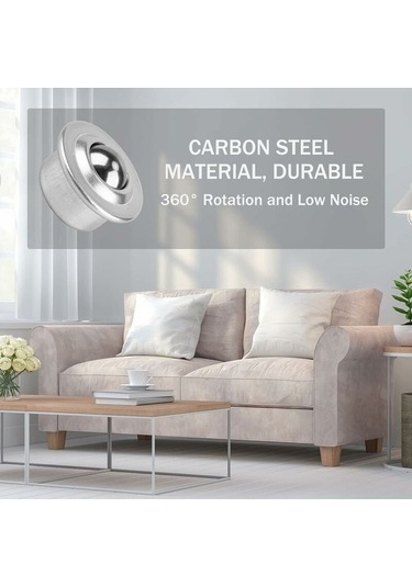 Flybuy 10 Adet Naylon Bilyalı Teker, Evrensel Mobilya Taşıyıcı, Galvaniz Demir İle Dayanıklı, Şanzımanlı, Pratik Mobilya Transfer Tekerleri -