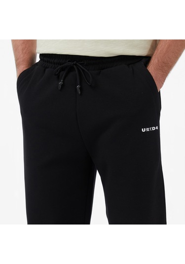 United4 Unıted4 Comfort Fit Erkek Siyah Eşofman Altı Okko Siyah