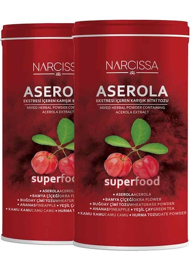Narcissa Aserola Ekstresi İçeren Karışık Bitki Tozu 2 x 200 G