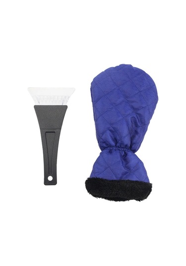 Sones Kalın Su Geçirmez Kar Temizleme Küreği Araba Sıcak Eldiven Mavi
