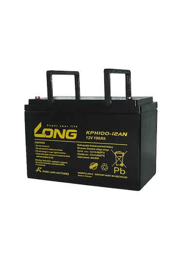 Long KPH-100 12 AN 12 V 100 AH Bakımsız Kuru Akü