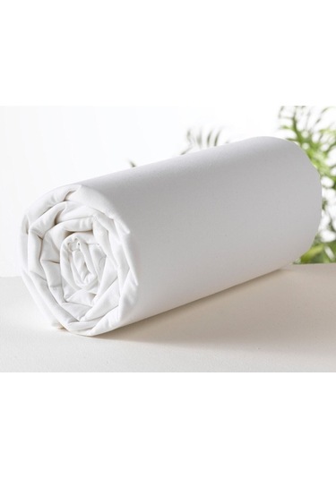 Teks Pamuklu Beyaz 180x200+2x50x70 Battal Boy Lastikli Çarşaf Takımı
