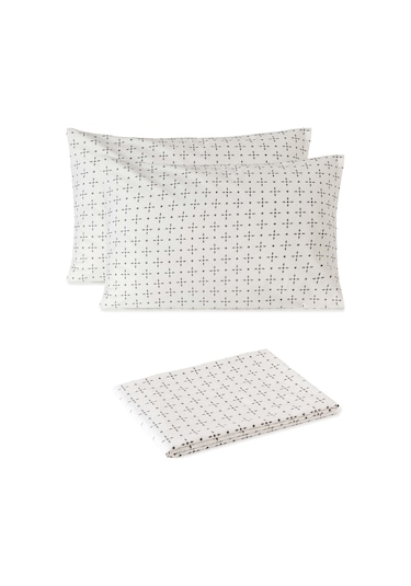 Mix & Match Nova %100 Pamuk Çift Kişilik Çarşaf Seti Beyaz