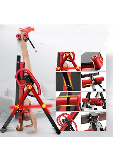 Libor Ters Sehpa Koruyucu Kemerli Bel Şişme Ayarı Sırt Terapis...