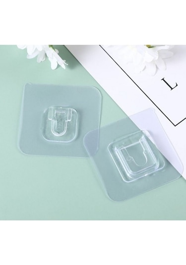 Çift Taraflı Yapışkanlı Geçmeli Klips Eşya Sabitleme Askısı