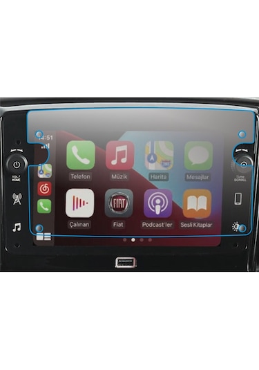 Fiat Doblo 7 Inç Navigasyon Ekran Uyumlu Nano Koruyucu (523359823)