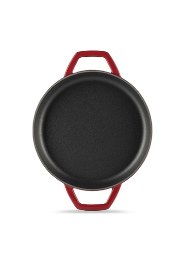 Hosseven 22cm Hs Y Ktv Sh Sahan Çift Kulplu Kırmızı Kırmızı