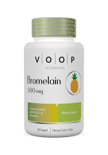 Voop Bromelain 500 MG Ananas 30 Bitkisel Kapsül