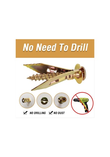 Nayomiglow 200 Adet Alçıpan Genleşme Vidaları Taşınabilir Alçıpan Genleşme Vidaları 18x12x10cm