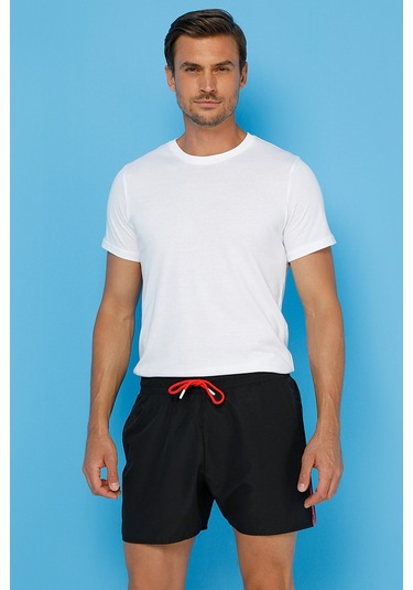 Timberland Sunapee Lake Logo Siyah Erkek Deniz Şortu 101096763 Siyah