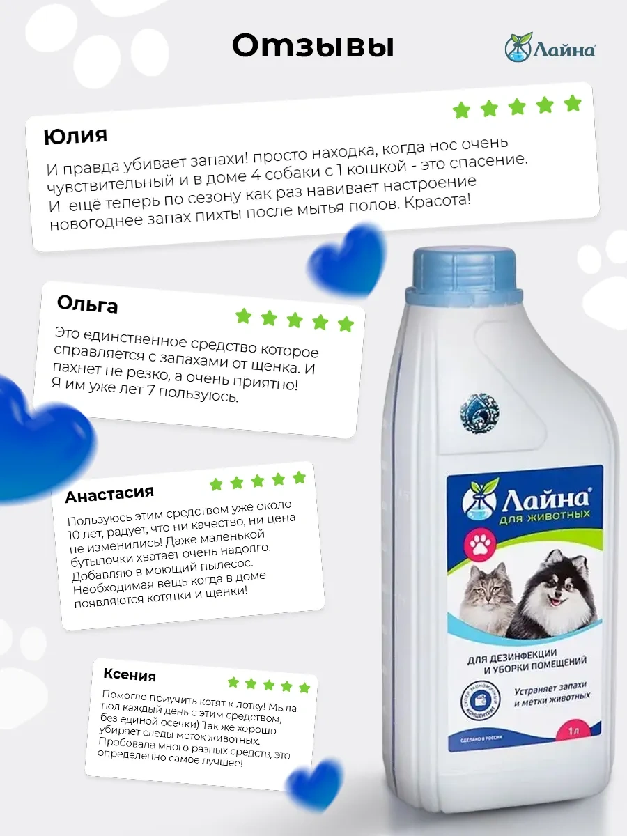 Lajna Çeşitli Yabani Hayvanlar İçin Kedi Ve Köpek İdrar Kokusu Nötrleştirici Line Layna 5058531