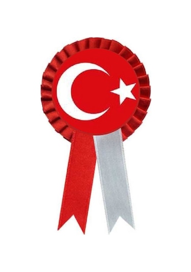 Türk Bayrağı Yaka Rozeti Kurdelalı Kokart- 1 Adet Diğer