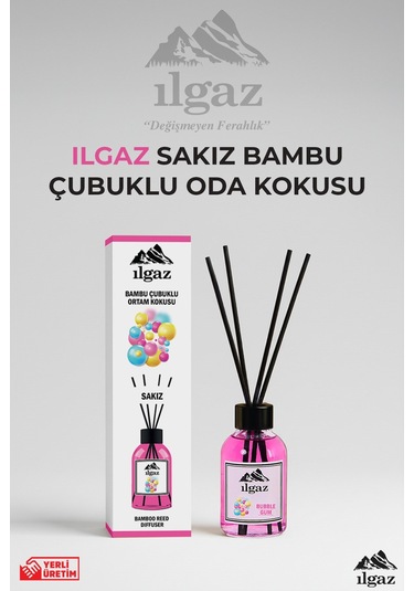 Sakız Bambu Çubuklu Oda Kokusu 110 Ml Red Diffuser Bubble Gum Ortam Kokusu Sakız